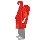 Wodoodporne poncho Tatonka Cape Men czerwona S