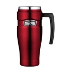 Kubek wodoszczelny Thermos King 470ml uchwyt czerwony