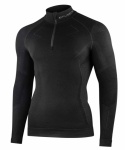 Koszulka Męska Brubeck Extreme Merino Half Zip czarna