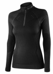 Koszulka Damska Brubeck Extreme Merino Half Zip czarna