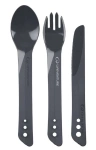 Sztućce plastikowe Lifeventure ELLIPSE CUTLERY grey