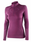Koszulka Damska Brubeck Extreme Merino Half Zip fuksja