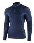 Koszulka Męska Brubeck Extreme Merino Half Zip granatowy