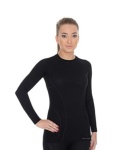 Koszulka Damska Brubeck ACTIVE WOOL LS czarna